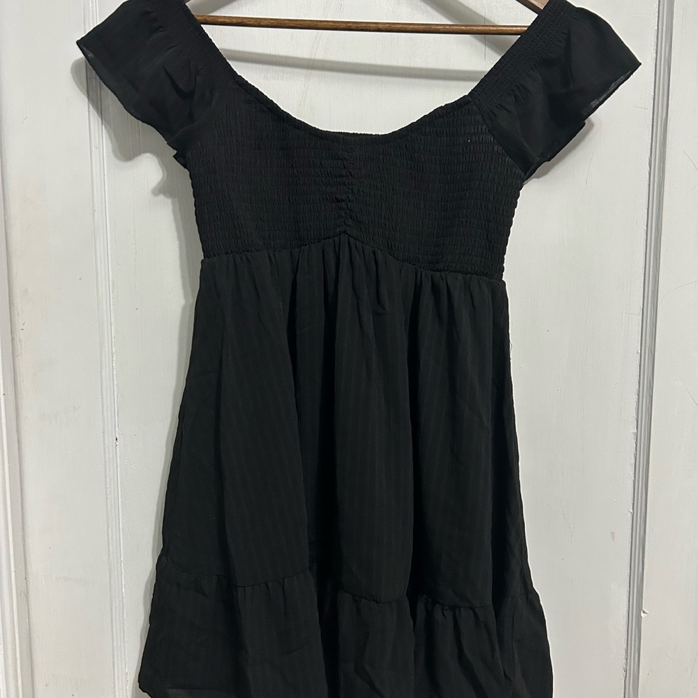 Inspired Hearts Elegant Black Smocked Top